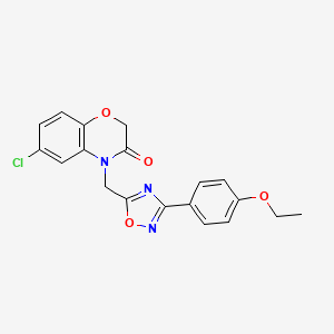molecular formula C19H16ClN3O4 B2574890 6-氯-4-((3-(4-乙氧苯基)-1,2,4-恶二唑-5-基)甲基)-2H-苯并[b][1,4]恶嗪-3(4H)-酮 CAS No. 1251594-77-0