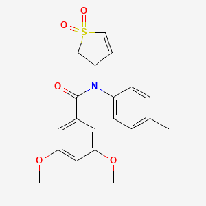 molecular formula C20H21NO5S B2574895 N-(1,1-dioxido-2,3-dihydrothiophen-3-yl)-3,5-dimethoxy-N-(p-tolyl)benzamide CAS No. 863020-64-8