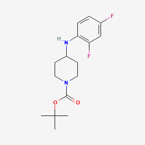 molecular formula C16H22F2N2O2 B2574898 tert-butyl 4-(2,4-difluoroanilino)tetrahydro-1(2H)-pyridinecarboxylate CAS No. 860788-24-5