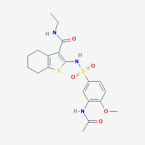 2-({[3-(acetylamino)-4-methoxyphenyl]sulfonyl}amino)-N-ethyl-4,5,6,7-tetrahydro-1-benzothiophene-3-carboxamide