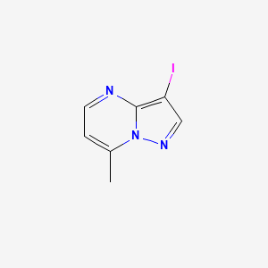 molecular formula C7H6IN3 B2574911 3-Iodo-7-methylpyrazolo[1,5-a]pyrimidine CAS No. 1975118-00-3