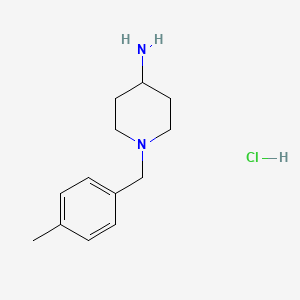 molecular formula C13H21ClN2 B2574913 1-(4-Methylbenzyl)piperidin-4-amine hydrochloride CAS No. 1158779-16-8