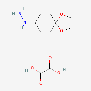 molecular formula C10H18N2O6 B2574915 1,4-Dioxaspiro[4.5]decan-8-ylhydrazine oxalate CAS No. 2044871-41-0