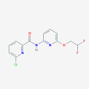 molecular formula C13H10ClF2N3O2 B2574922 6-chloro-N-[6-(2,2-difluoroethoxy)pyridin-2-yl]pyridine-2-carboxamide CAS No. 1808645-83-1
