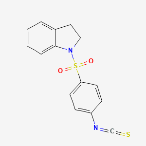 molecular formula C15H12N2O2S2 B2574930 1-[(4-异硫氰酸苯基)磺酰基]吲哚啉 CAS No. 895935-43-0