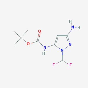 Tert-butyl N-[5-amino-2-(difluoromethyl)pyrazol-3-yl]carbamate