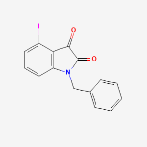 molecular formula C15H10INO2 B2574935 1-苄基-4-碘吲哚-2,3-二酮 CAS No. 860785-49-5