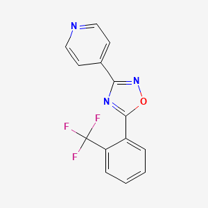 molecular formula C14H8F3N3O B2574939 4-{5-[2-(三氟甲基)苯基]-1,2,4-恶二唑-3-基}吡啶 CAS No. 339104-49-3