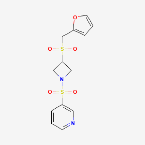 3-((3-((Furan-2-ylmethyl)sulfonyl)azetidin-1-yl)sulfonyl)pyridine