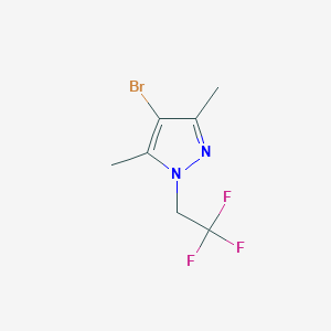 molecular formula C7H8BrF3N2 B2574952 4-bromo-3,5-dimethyl-1-(2,2,2-trifluoroethyl)-1H-pyrazole CAS No. 1225065-12-2