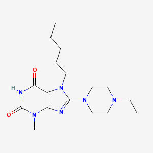 8-(4-Ethylpiperazin-1-yl)-3-methyl-7-pentylpurine-2,6-dione