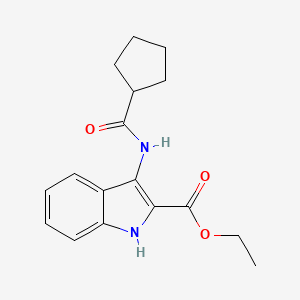 ethyl 3-(cyclopentanecarboxamido)-1H-indole-2-carboxylate