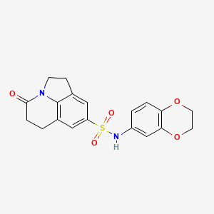 N-(2,3-dihydrobenzo[b][1,4]dioxin-6-yl)-4-oxo-2,4,5,6-tetrahydro-1H-pyrrolo[3,2,1-ij]quinoline-8-sulfonamide