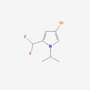 molecular formula C8H10BrF2N B2574957 4-Bromo-2-(difluoromethyl)-1-propan-2-ylpyrrole CAS No. 2248280-24-0