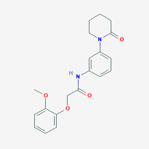 2-(2-methoxyphenoxy)-N-(3-(2-oxopiperidin-1-yl)phenyl)acetamide