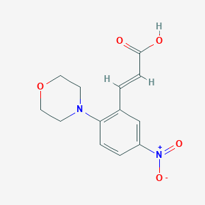 (E)-3-(2-morpholino-5-nitrophenyl)-2-propenoic acid