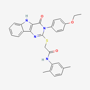 N-(2,5-dimethylphenyl)-2-((3-(4-ethoxyphenyl)-4-oxo-4,5-dihydro-3H-pyrimido[5,4-b]indol-2-yl)thio)acetamide