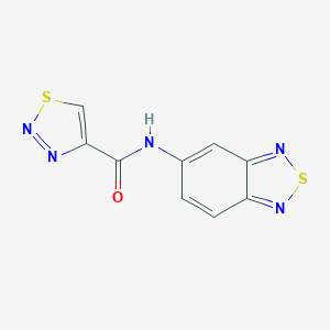 molecular formula C9H5N5OS2 B257498 N-(2,1,3-benzothiadiazol-5-yl)-1,2,3-thiadiazole-4-carboxamide 