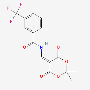 N-[(2,2-dimethyl-4,6-dioxo-1,3-dioxan-5-yliden)methyl]-3-(trifluoromethyl)benzenecarboxamide