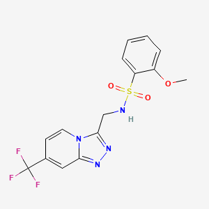 2-methoxy-N-((7-(trifluoromethyl)-[1,2,4]triazolo[4,3-a]pyridin-3-yl)methyl)benzenesulfonamide