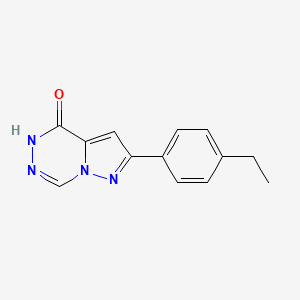 molecular formula C13H12N4O B2574996 2-(4-ethylphenyl)-5H-pyrazolo[1,5-d]1,2,4-triazin-4-one CAS No. 1218764-89-6