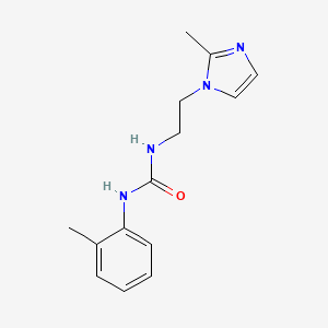 molecular formula C14H18N4O B2574999 1-(2-(2-甲基-1H-咪唑-1-基)乙基)-3-(邻甲苯基)脲 CAS No. 1226437-00-8