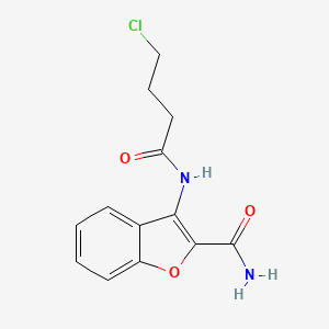 molecular formula C13H13ClN2O3 B2575009 3-(4-氯丁酰胺)苯并呋喃-2-甲酰胺 CAS No. 898372-92-4