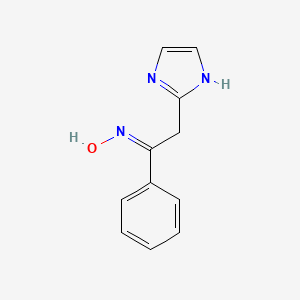 molecular formula C11H11N3O B2575018 2-(1H-imidazol-2-yl)-1-phenyl-ethanone oxime CAS No. 851288-59-0