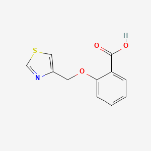 molecular formula C11H9NO3S B2575019 2-(1,3-thiazol-4-ylmethoxy)benzoic Acid CAS No. 863763-93-3