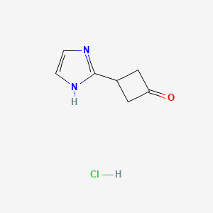 3-(1H-Imidazol-2-yl)cyclobutan-1-one hydrochloride