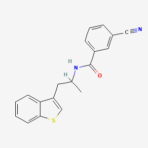 molecular formula C19H16N2OS B2575024 N-(1-(benzo[b]thiophen-3-yl)propan-2-yl)-3-cyanobenzamide CAS No. 2034617-42-8
