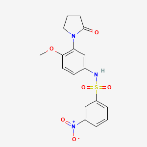 N-(4-methoxy-3-(2-oxopyrrolidin-1-yl)phenyl)-3-nitrobenzenesulfonamide