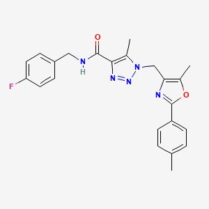 N-(4-fluorobenzyl)-5-methyl-1-((5-methyl-2-(p-tolyl)oxazol-4-yl)methyl)-1H-1,2,3-triazole-4-carboxamide