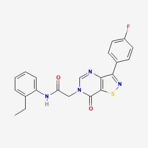 N-(4-ethoxyphenyl)-1-methyl-2,4-dioxo-3-(2-oxo-2-pyrrolidin-1-ylethyl)-1,2,3,4-tetrahydroquinazoline-6-sulfonamide