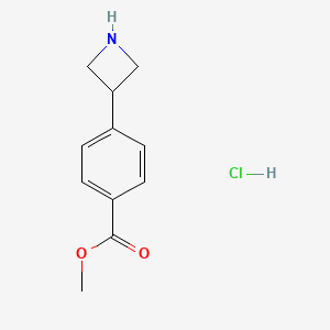 molecular formula C11H14ClNO2 B2575043 Methyl 4-(azetidin-3-YL)benzoate hydrochloride CAS No. 1203683-15-1; 1203797-93-6