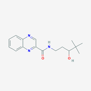 molecular formula C16H21N3O2 B2575048 N-(3-hydroxy-4,4-dimethylpentyl)quinoxaline-2-carboxamide CAS No. 1396881-40-5