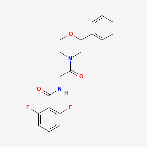 molecular formula C19H18F2N2O3 B2575064 2,6-difluoro-N-(2-oxo-2-(2-phenylmorpholino)ethyl)benzamide CAS No. 953985-08-5