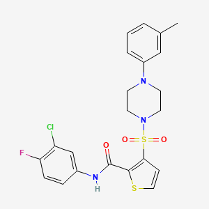 N-(3-chloro-4-fluorophenyl)-3-{[4-(3-methylphenyl)piperazin-1-yl]sulfonyl}thiophene-2-carboxamide