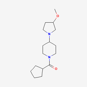 molecular formula C16H28N2O2 B2575075 Cyclopentyl(4-(3-methoxypyrrolidin-1-yl)piperidin-1-yl)methanone CAS No. 2320144-50-9