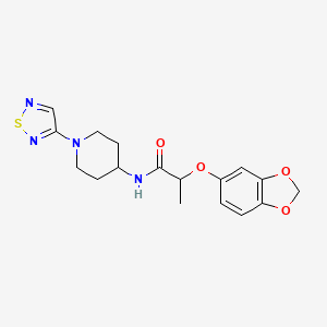 2-(2H-1,3-benzodioxol-5-yloxy)-N-[1-(1,2,5-thiadiazol-3-yl)piperidin-4-yl]propanamide