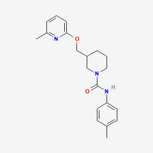 molecular formula C20H25N3O2 B2575078 N-(4-Methylphenyl)-3-[(6-methylpyridin-2-yl)oxymethyl]piperidine-1-carboxamide CAS No. 2380039-82-5