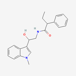 N-(2-hydroxy-2-(1-methyl-1H-indol-3-yl)ethyl)-2-phenylbutanamide