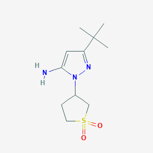 molecular formula C11H19N3O2S B2575084 3-tert-butyl-1-(1,1-dioxidotetrahydrothien-3-yl)-1H-pyrazol-5-amine CAS No. 956571-71-4
