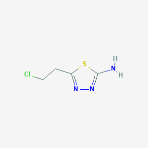 molecular formula C4H6ClN3S B2575086 5-(2-氯乙基)-1,3,4-噻二唑-2-胺 CAS No. 147397-31-7