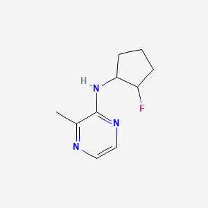 molecular formula C10H14FN3 B2575087 N-(2-fluorocyclopentyl)-3-methylpyrazin-2-amine CAS No. 2197892-60-5