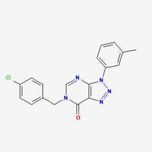 6-[(4-Chlorophenyl)methyl]-3-(3-methylphenyl)triazolo[4,5-d]pyrimidin-7-one
