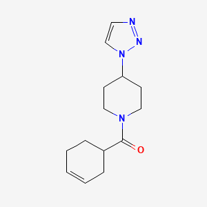 molecular formula C14H20N4O B2575090 (4-(1H-1,2,3-三唑-1-基)哌啶-1-基)(环己-3-烯-1-基)甲酮 CAS No. 1795190-32-7