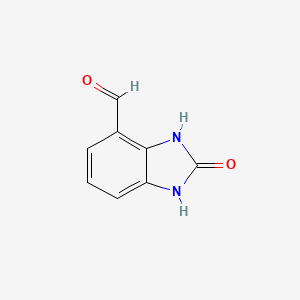molecular formula C8H6N2O2 B2575094 2-氧代-2,3-二氢-1H-苯并[d]咪唑-4-甲醛 CAS No. 1553231-99-4