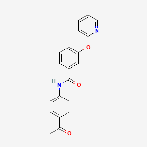 molecular formula C20H16N2O3 B2575102 N-(4-acetylphenyl)-3-(pyridin-2-yloxy)benzamide CAS No. 1797320-46-7