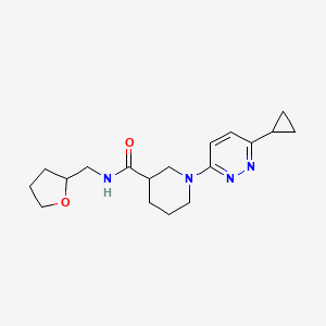 molecular formula C18H26N4O2 B2575103 1-(6-环丙基哒嗪-3-基)-N-((四氢呋喃-2-基)甲基)哌啶-3-甲酰胺 CAS No. 2309553-65-7